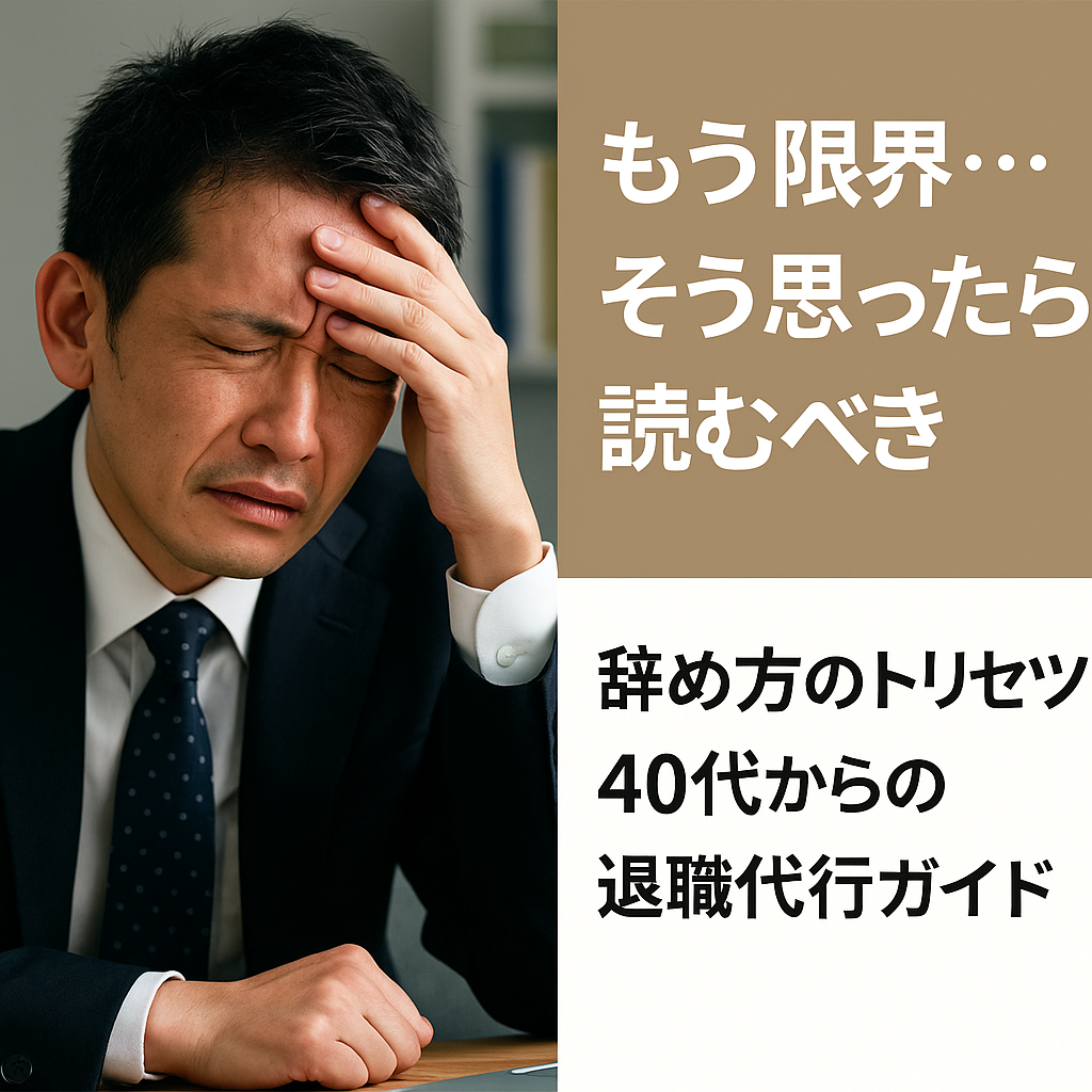 退職を切り出せず限界を感じた40代男性が退職代行「即ヤメ」で解決した体験談の訴求画像